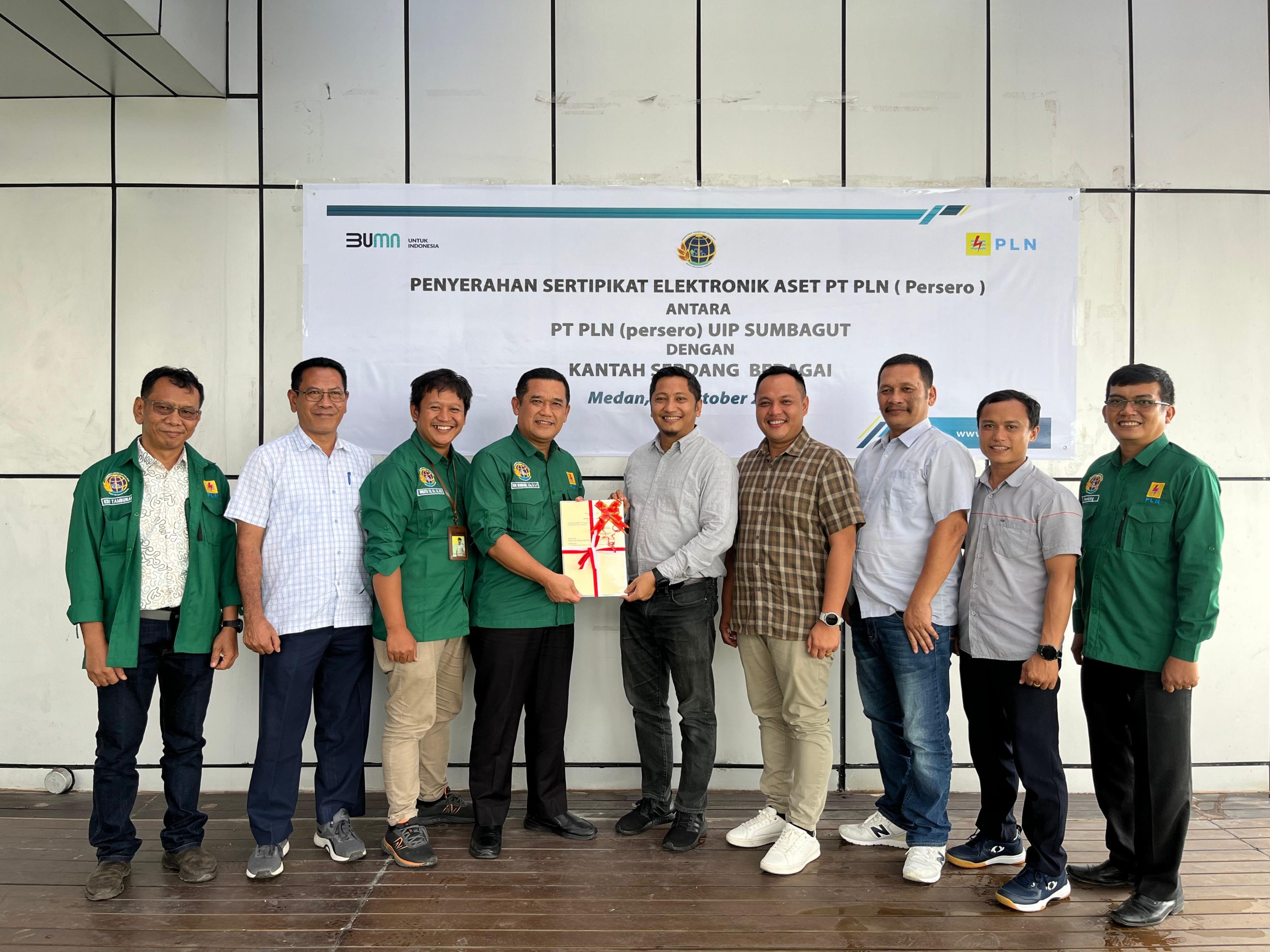 Amankan Aset, PLN Terima 12 e-Sertipikat Lahan Seluas 2.217 m² Di Sergai