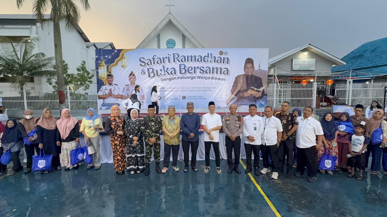 Warga Binaan Rutan Medan Buka Puasa Bersama Keluarga. 1.543 orang berkumpul di Safari Ramadan Penuh Makna