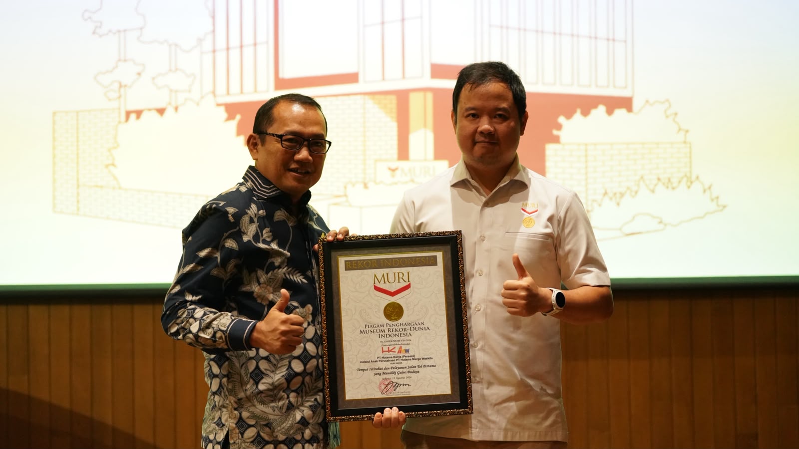 Hamawas Anak Usaha HK, Raih Rekor MURI sebagai Tempat Istirahat dan Pelayanan Jalan Tol Pertama yang Memiliki Galeri Budaya