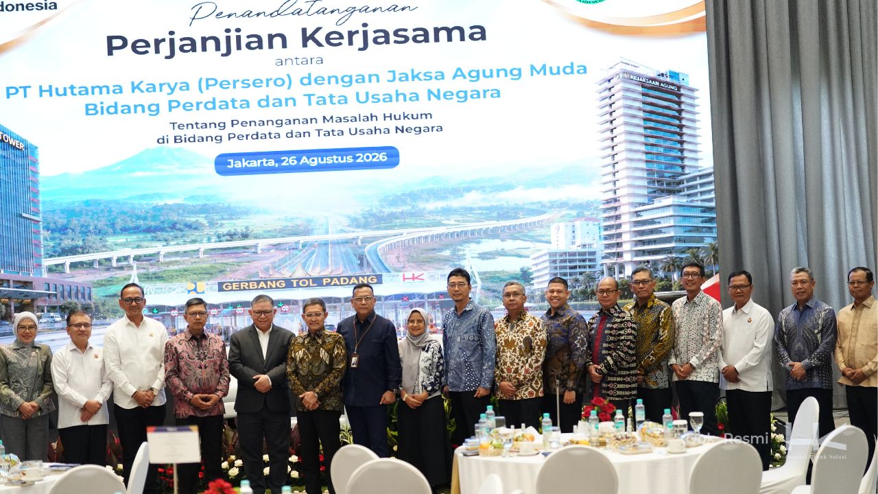 Kawal Penataan BUMN dan Proyek Strategis Nasional, Hutama Karya Teken Kerja Sama Hukum dengan Jamdatun Kejagung